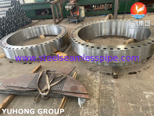 ASME SA105 Carbon Forged Steel Body Flange On Shell For Heat Exchanger