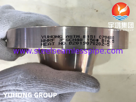 ASTM B151 C70600 1-1/4" SCH40 #150 WN Copper Nickel Flanges ASME B16.5