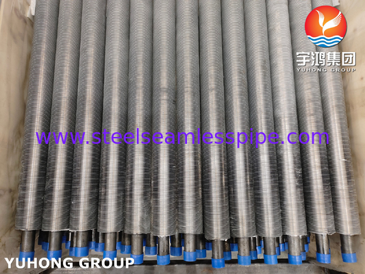 Carbon Steel Tube Helical Type Fin Tube ,  Extruded Fin Tube For Air Cooler Application