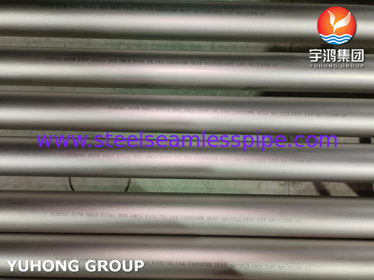 ASTM B407 UNS N08800, Alloy800, 1.4876 Nickel Alloy Seamless Pipe For Seawater Desalination