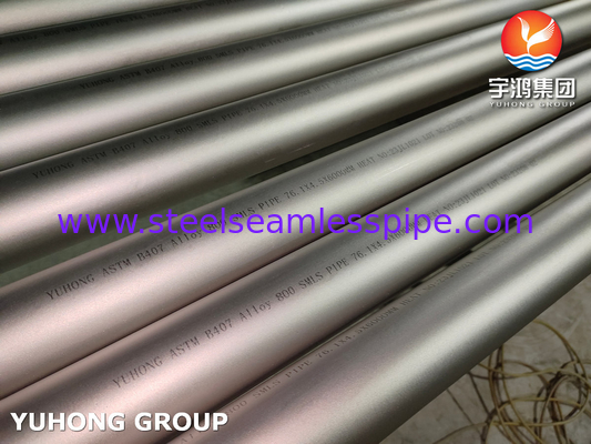 ASTM B407 UNS N08800, Alloy800, 1.4876 Nickel Alloy Seamless Pipe For Seawater Desalination