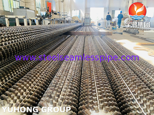 Astm A335 P91 Pipe With Stainless Steel Studded Type Fin Tube For Oil Furnace
