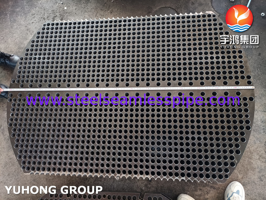 Carbon Steel Square Semicircle Baffle Tubesheet For Heat Exchanger EN 10025-2 S235JR