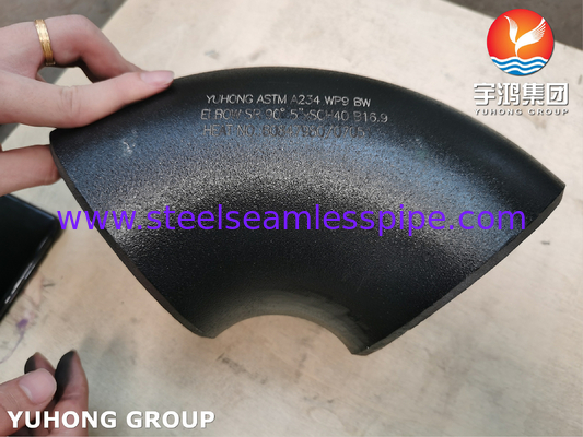 ASTM A234 WP9 CL1 90° ELBOW BW SR 5&quot; SCH40 Seamless Pipe Fittings