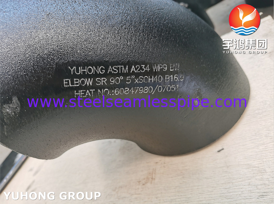 ASTM A234 WP9 CL1 90° ELBOW BW SR 5&quot; SCH40 Seamless Pipe Fittings