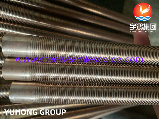 ASTM B111 UNS C70600 O61, Copper Nickel 90/10, Integral Low Fin Tube For Condensers