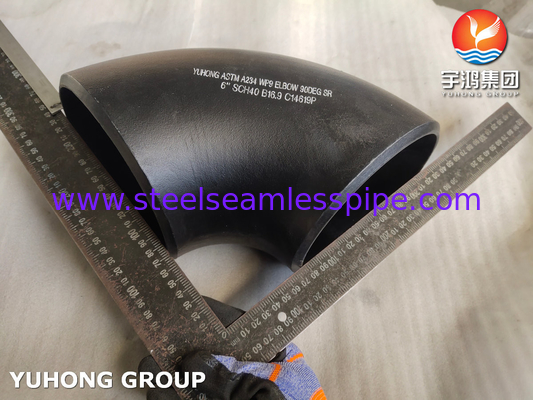 ASTM A234 WP9 CL1 CL3 Carbon Steel Buttweld Pipe Fitting Elbows , Codos