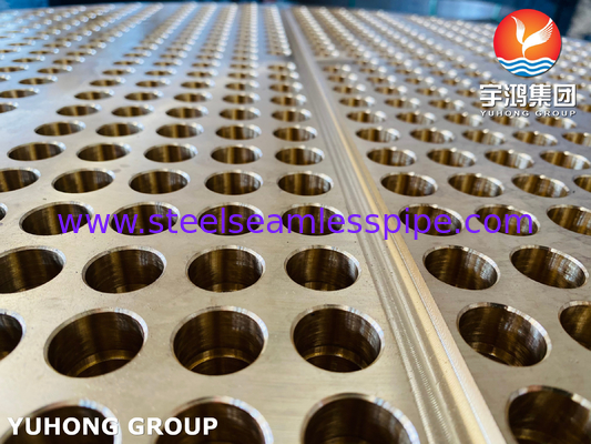 ASME SB171 C71500 Copper Nickel "70/30" Tubesheet For Heat Exchanger