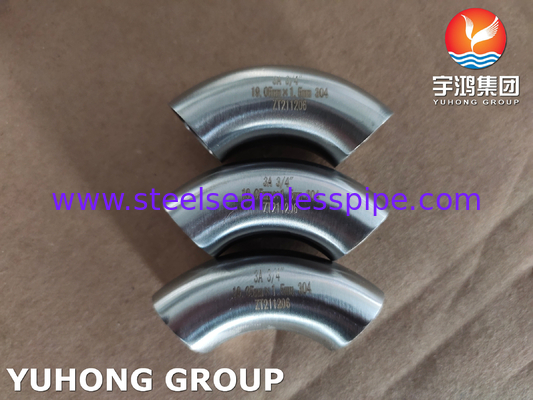 SS304, SS316L 3A SMS Sanitary Stainless Steel Fittings Elbows Reducers For Dairy Plant