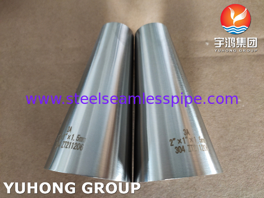 SS304, SS316L 3A SMS Sanitary Stainless Steel Fittings Elbows Reducers For Dairy Plant