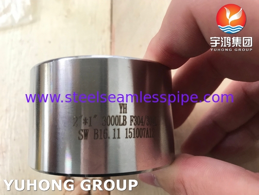 ASTM A182 F304, F304L Stainless Steel Socket Weld Full Coupling, Half Coupling B16.11