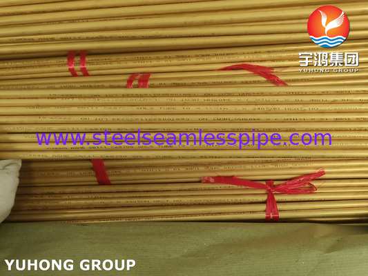 ASME SB111 C68700 Seamless Brass Tubes for Desalination of Seawater
