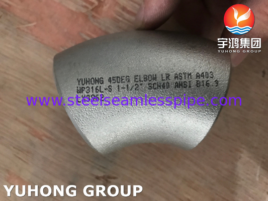 ASTM A403 WP316L-S Stainless Steel 90 Deg Elbow Butt Weld Pipe Fitting B16.9