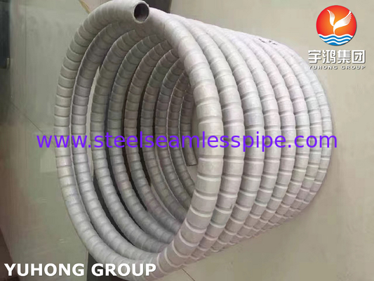 TP304 / TP304L TP316 / TP316L Stainless Steel Corrugated Low Fin Tubes For Heat Exchangers