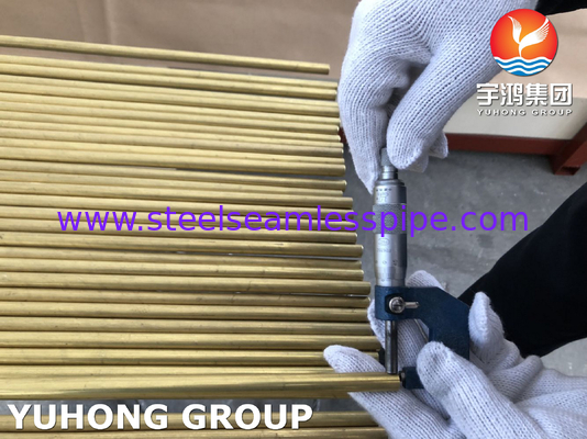 DIN17660 CuZn20Al2 F39, UNS C68700 Seamless Aluminums Brass Tube For Heat Exchanger