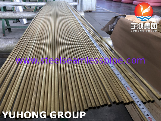 DIN17660 CuZn20Al2 F39, UNS C68700 Seamless Aluminums Brass Tube For Heat Exchanger