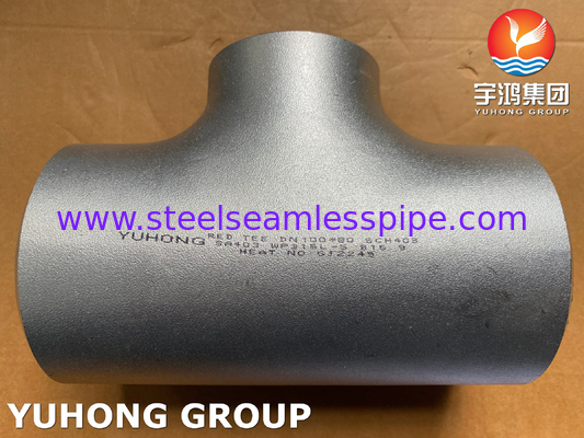 ASTM A403 WP316L-S Stainless Steel Reducing Tee BW Fitting ANSI B16.9