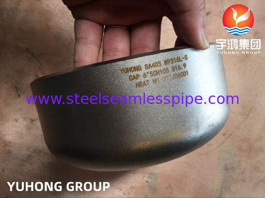 ASTM A403 WP316L-S Stainless Steel Cap Butt Weld Fitting ANSI B16.9