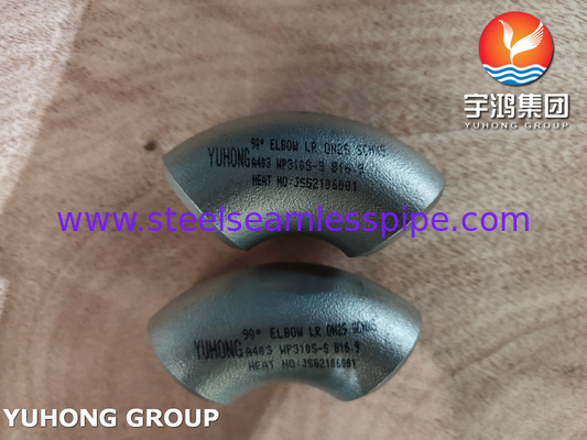 ASTM A403 WP310S-S Stainless Steel 90 Degree LR Elbow BW Fitting ANSI B16.9