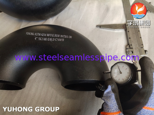 ASME SA234 WP9 CL1 Short Radius 180 Degree Elbow ASME B16.9 For Petrochemical