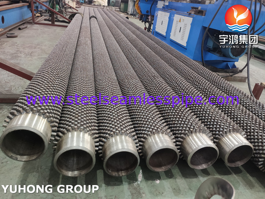 ASTM A213 Base Tube T9 11Cr Studded Fin Studded Finned Tube For Steam Reforming Furnace