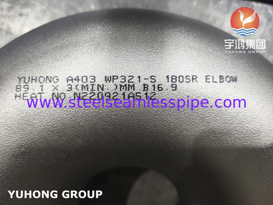 A403 WP321 Stainless Steel Sr Elbow Butt Weld 180 Degree B16.11