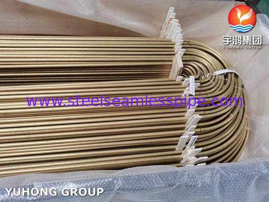ASME SB111 Aluminum Brass C68700 Seamless U Bend Heat Exchanger Tubes