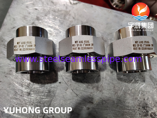 ASTM A182 F316L Stainless Steel Forged Thread Union Socket Weld Fitting Gas Chemical Oil Pipeline