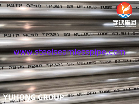 ASTM A249 TP321 Austenitic Stainless Steel Welded Condenser Tubes