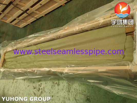 ASTM B111 C70600 C68700 C71500 C44300 Seamless Cooper Alloy Tube 100% HT For Tube Bundle