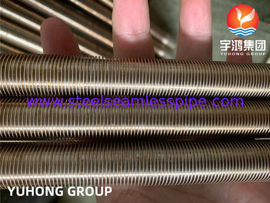 ASTM B111 C70600 O61 Copper Nickel Alloy Low Finned Tube for Heat Transfer with Corrosion Resistance and Seamless Welding Line
