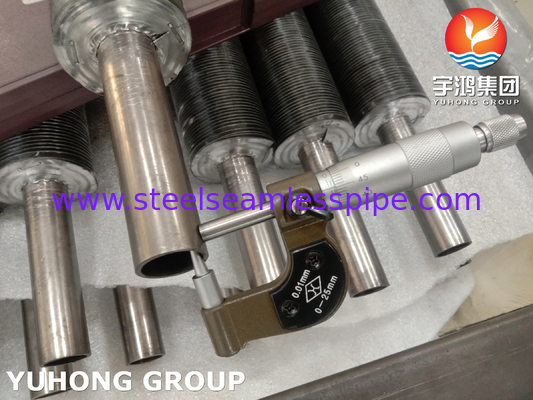 Embedded G Type Finned Tube ASTM B163 UNS N04400 Nickel Alloy Tube With Aluminum Fins