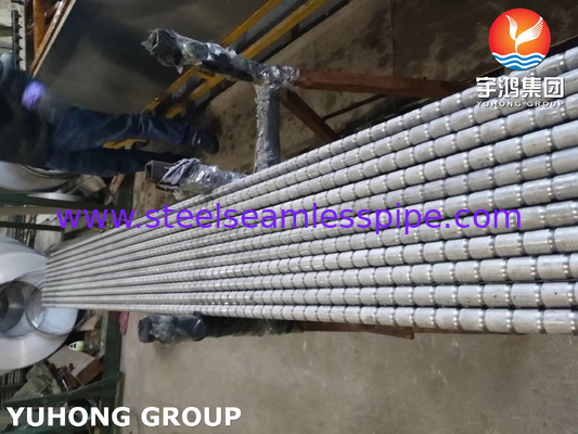 ASTM A213 304L 1.4306 Stainless Steel Corrugated Finned Tube Pickled Heat Exchanger Tube