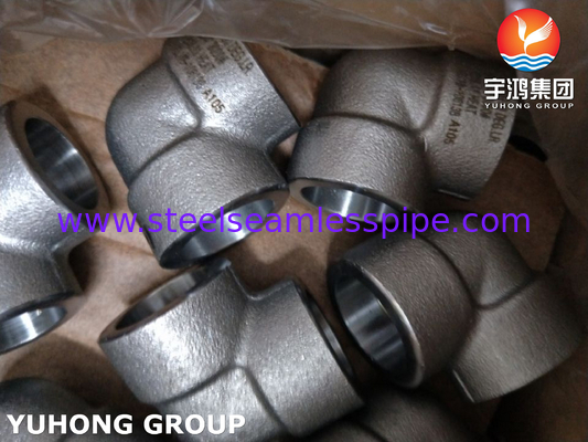 ASTM A105 Carbon Steel Fittings Socket Weld 90Deg LR Elbows 3000LBS ASME B16.11