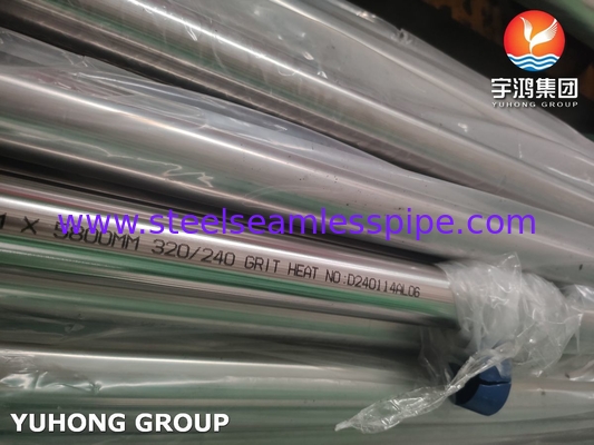 ASME SA270 ASTM A270 Stainless Steel Welded Tube Polished 320 240 GRIT TP304