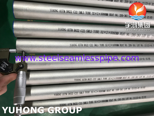 ASTM B622 / ASME SB622 Hastelloy C-22( UNS N6022, 2.4602 ) Seamless Tube