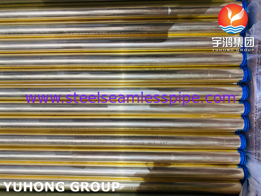 ASTM B111 C44300 / DIN CuZn28Sn1 Brass Seamless Tube Heat Exchanger Tube