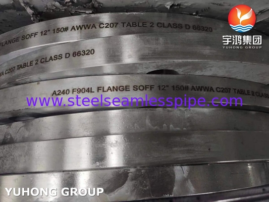 ASTM A240 F904L 1.4539 AWWA C207 SOFF Flange For Piping System