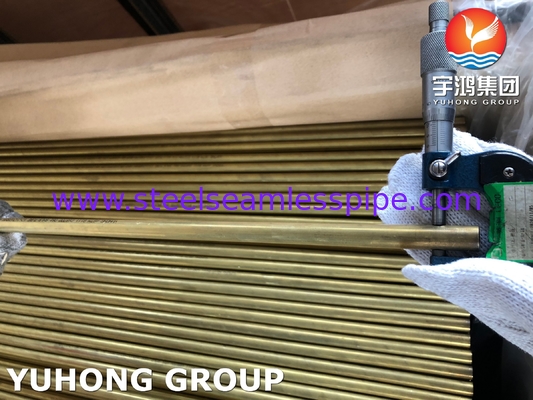 ASTM B111 C68700 / CuZn20Al2 Seamless Aluminium Brass Tube For Heat Exchanger