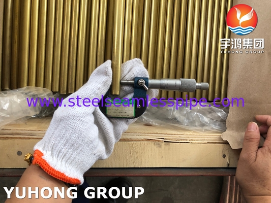 ASTM B111 C68700 / CuZn20Al2 Seamless Aluminium Brass Tube For Heat Exchanger