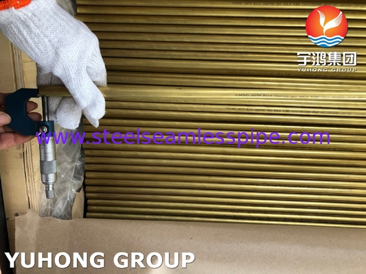ASTM B111 C68700 / CuZn20Al2 Seamless Aluminium Brass Tube For Heat Exchanger