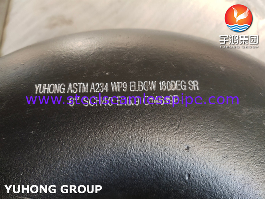 Alloy Steel Buttweld Fitting ASTM A234 WP9 180 Degree SR Elbow B16.9