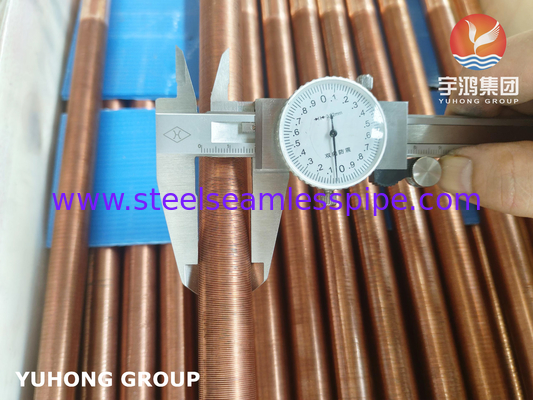 C12200 Integral Low Finned Tube Copper Alloy Fin Tube For Evaporator