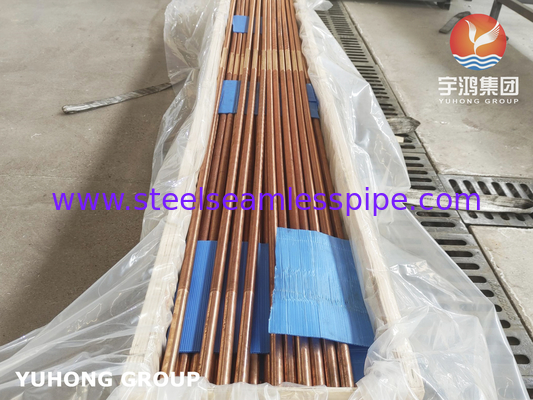 C12200 Integral Low Finned Tube Copper Alloy Fin Tube For Evaporator