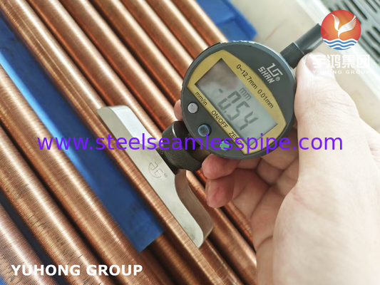 C12200 Integral Low Finned Tube Copper Alloy Fin Tube For Evaporator