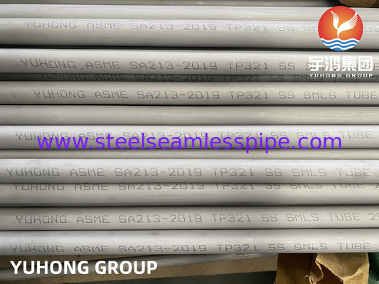 ASTM A213 TP321 Stainless Steel Seamless Heat Exchanger And Superheater Tubes