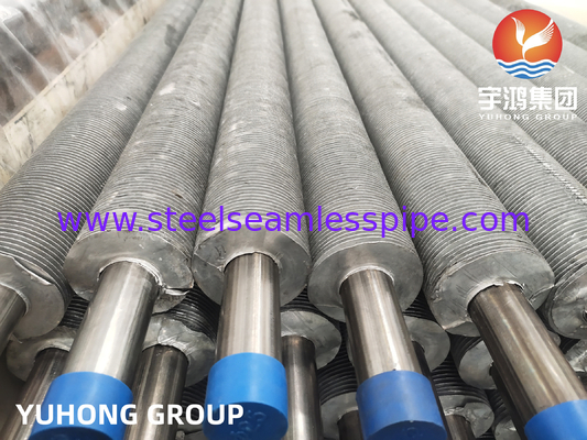 ASME SA249 TP304 AL Extruded T-Type Finned Tubes For Dry Oven Heat Exchange Round Shape