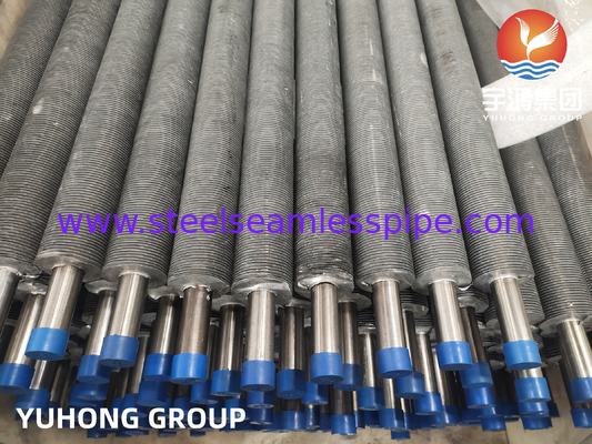 ASME SA249 TP304 AL Extruded T-Type Finned Tubes For Dry Oven Heat Exchange Round Shape