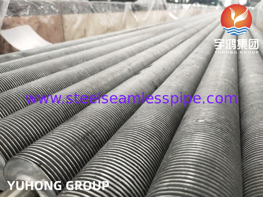 ASME SA249 TP304 AL Extruded T-Type Finned Tubes For Dry Oven Heat Exchange Round Shape