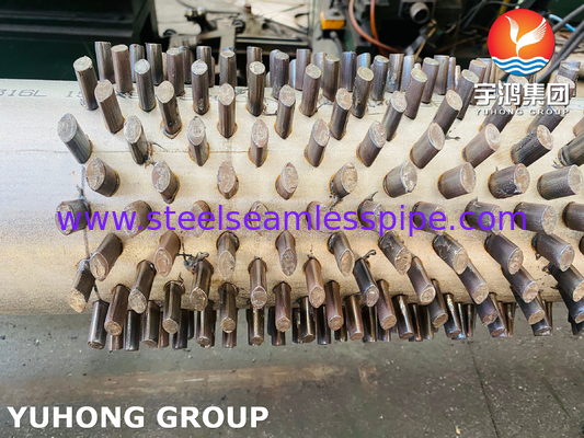 ASTM A312 TP316L Studded Finned Tube For Heat Exchange Systems Customizable Height